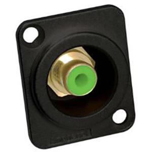 Amphenol ACJB-GRN Cinch-connector Flensbus Aantal polen: 2 Mono Zwart, Groen 1 stuk(s)