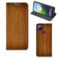 Motorola Moto G9 Power Book Wallet Case Donker Hout