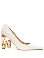 JW Anderson escarpins en cuir à talon sculpté - Blanc