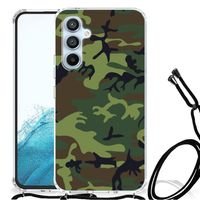 Samsung Galaxy A54 5G Doorzichtige Silicone Hoesje Army Dark - thumbnail