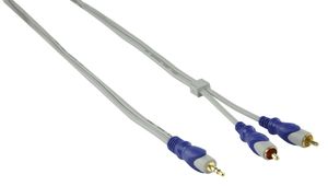 Deluxe stereo mini jack naar 2x tulp kabel [diverse lengtes]