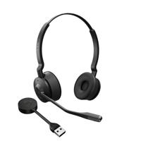 Jabra Engage 55 draadloze stereo headset met Link 400 USB-A DECT adapter - met noise cancelling microfoon en groot bereik - gecertificeerd voor Google Meet en Zoom, werkt met andere platformen - zwart