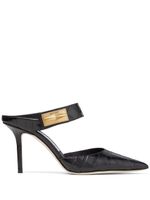 Jimmy Choo mules Nell 85 mm en cuir - Noir