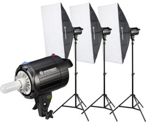 BRESSER BRM-300AM Studio Flitsset 3x 300W