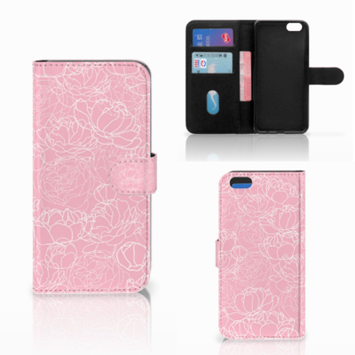 Apple iPhone 6 Plus | 6s Plus Hoesje White Flowers