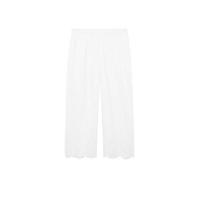 Mango cropped high waist wide leg culotte wit