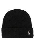 Polo Ralph Lauren bonnet en cachemire mélangé à logo - Noir