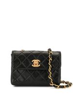 CHANEL Pre-Owned mini sac à bandoulière matelassé - Noir