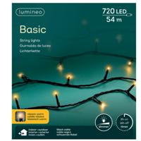 Kerstverlichting - 720 leds -klassiek warm wit -5400 cm - zwart snoer -timer en dimmer