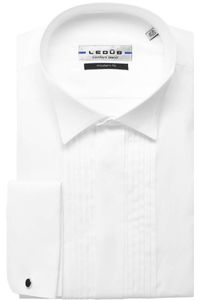 Ledȗb Modern Fit Gala shirt wit, Effen