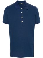 Balmain polo à logo en jacquard - Bleu - thumbnail