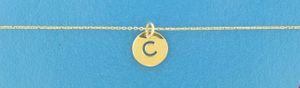 TFT Collier Geelgoud Letter C 0,8 mm x 40-42-44 cm