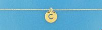 TFT Collier Geelgoud Letter C 0,8 mm x 40-42-44 cm - thumbnail