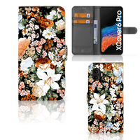 Hoesje voor Samsung Galaxy Xcover 6 Pro Dark Flowers - thumbnail