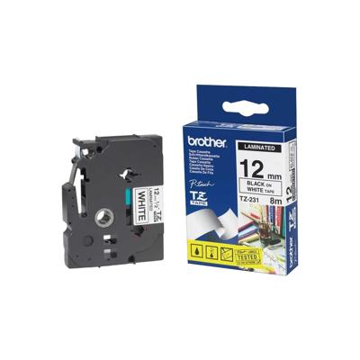 Brother TZe-231 Label Zwart op Wit (12 mm x 8 m)