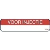 Sticker voor injectie rood