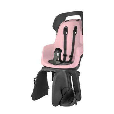 Bobike Go E-BD fietsstoeltje achter cotton candy pink Bobike Go E-BD fietsstoeltje achter cotton candy pink