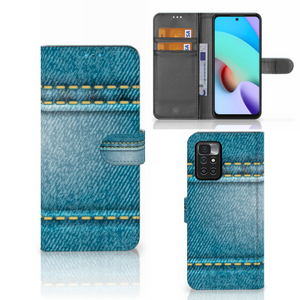 Xiaomi Redmi 10 Wallet Case met Pasjes Jeans