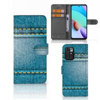 Xiaomi Redmi 10 Wallet Case met Pasjes Jeans - thumbnail