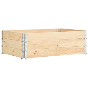 Palletopzetranden 3 st 50x150 cm massief grenenhout