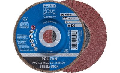 PFERD 67712125 PFC 125 A 120 SG STEELOX Lamellenschijf Diameter 125 mm Boordiameter 22.23 mm RVS, Staal 10 stuk(s)