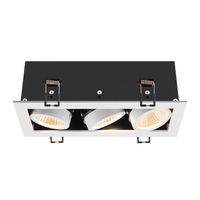 SLV Vierkante led inbouwspot Kadux Triple 3x Led - wit - 3000K 1007568 - thumbnail