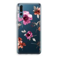 Geschilderde bloemen: Huawei P20 Pro Transparant Hoesje - thumbnail