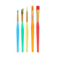 Artist &amp; Co Kwasten/penselen set 5-delig - kinderen - schilderen hobby/knutselmateriaal   -