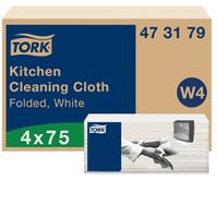 Reinigingsdoek Tork Kitchen Cleaning W4 extra absorberend wit 473179