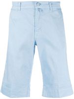 Kiton bermudas chino en coton mélangé - Bleu - thumbnail