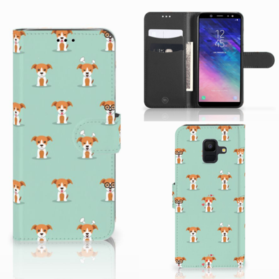 Samsung Galaxy A6 2018 Telefoonhoesje met Pasjes Pups