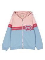 Gucci Kids hoodie à logo GG - Rose - thumbnail