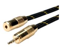 ROLINE GOLD 3,5 mm audio verlengkabel M/F, Retail Blister, 2,5 m - thumbnail