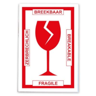 Soho etiket Breekbaar 11,5 x 7,5 mm papier wit/rood 2 vellen Soho etiket Breekbaar 11,5 x 7,5 mm papier wit/rood 2 vellen