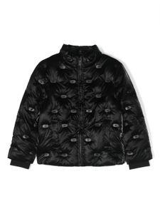 Emporio Armani Kids veste matelassée à logo imprimé - Noir