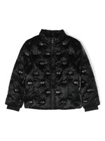 Emporio Armani Kids veste matelassée à logo imprimé - Noir - thumbnail