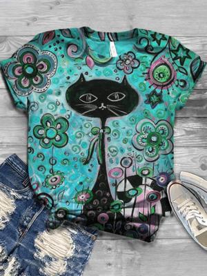 Casual Short Sleeve Round Neck Top Casual Short Sleeve Round Neck Top