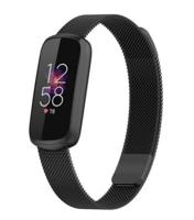 By Qubix - Compatible met Fitbit Luxe - Milanese bandje - Zwart - Compatible fitbit bandje