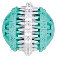 Trixie Denta leuk natuurlijke rubber mint smaak bal, 6 cm, pak van 4