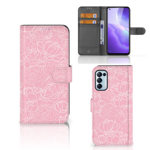 OPPO Find X3 Lite Hoesje White Flowers