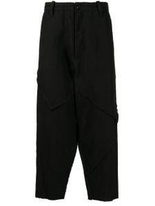 Yohji Yamamoto pantalon sarouel à coupe courte - Noir