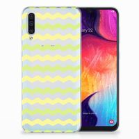 Samsung Galaxy A50 TPU bumper Waves Yellow - thumbnail