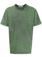 Alexander Wang t-shirt délavé à logo embossé - Vert