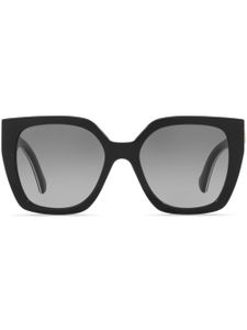 Gucci Eyewear lunettes de soleil oversize à plaque logo - Noir