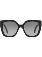 Gucci Eyewear lunettes de soleil oversize à plaque logo - Noir - thumbnail