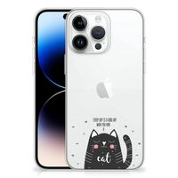 iPhone 14 Pro Max Telefoonhoesje met Naam Cat Good Day - thumbnail