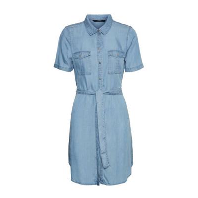 VERO MODA jurk VMSILJA met ceintuur blauw