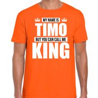 Naam My name is Timo but you can call me King shirt oranje cadeau shirt 2XL  -