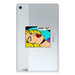 Lenovo Tab M10 Plus (3e generatie) Leuke Siliconen Hoes Popart Oh Yes