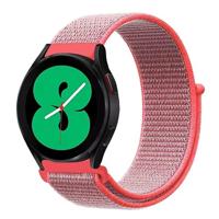 By Qubix - Compatible met Garmin Forerunner 255 - Sport Loop nylon bandje - Roze - Compatible Garmin bandje - Bandbreedte: 22mm